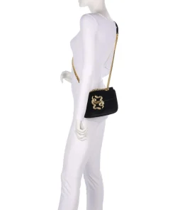 Iconic Snakes Puffy Schultertasche Samtgewebe schwarz