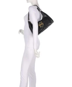 Iconic Snakes Schultertasche Lederimitat schwarz