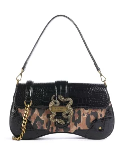 Iconic Snakes Schultertasche Lederimitat schwarz