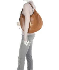 ID Collection Medium Beuteltasche fein genarbtes Rindsleder tan