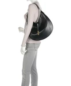 ID Collection Medium Beuteltasche fein genarbtes Rindsleder schwarz