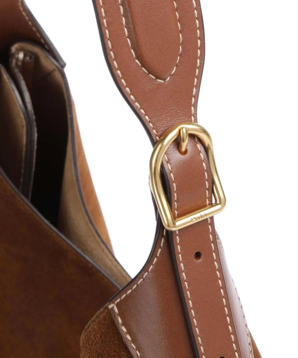 ID Collection Medium Beuteltasche aufgerautes Rindsleder, fein genarbtes Rindsleder braun