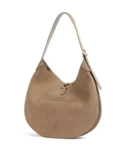 ID Collection Medium Beuteltasche aufgerautes Leder beige