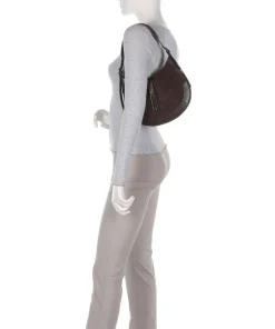 ID Collection Small Beuteltasche fein genarbtes Rindsleder, aufgerautes Rindsleder dunkelbraun