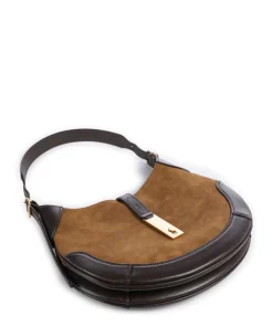 ID Collection Small Beuteltasche fein genarbtes Rindsleder, aufgerautes Rindsleder hellbraun