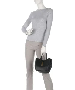 ID Collection Small Handtasche genarbtes Rindsleder schwarz