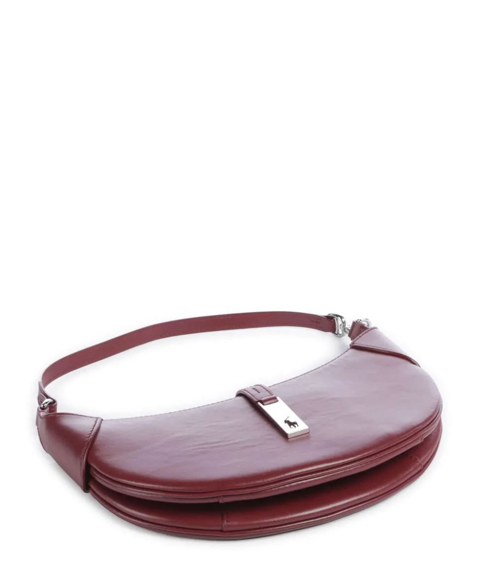 ID Collection Small Schultertasche fein genarbtes Rindsleder bordeaux