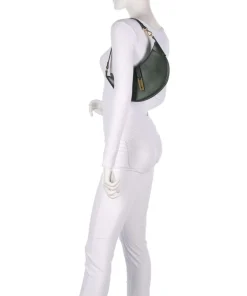 ID Collection Small Schultertasche fein genarbtes Rindsleder dunkelgrün