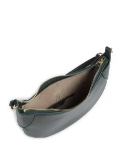 ID Collection Small Schultertasche fein genarbtes Rindsleder dunkelgrün