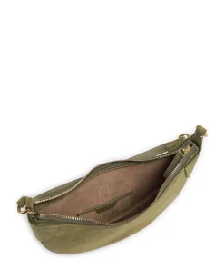 ID Collection Small Schultertasche aufgerautes Rindsleder olivgrün