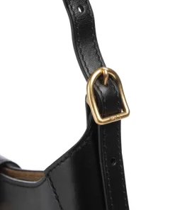 ID Collection Small Schultertasche fein genarbtes Rindsleder schwarz