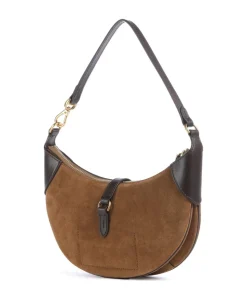 ID Collection Small Schultertasche aufgerautes Rindsleder dunkelbraun