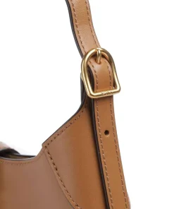 ID Collection Small Schultertasche fein genarbtes Rindsleder hellbraun