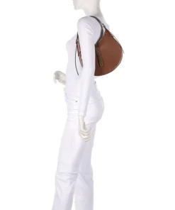 ID Collection Small Schultertasche fein genarbtes Rindsleder braun