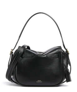 ID Collection Small Schultertasche fein genarbtes Rindsleder schwarz