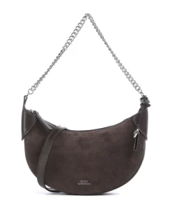 ID Collection Small Schultertasche aufgerautes Rindsleder dunkelbraun