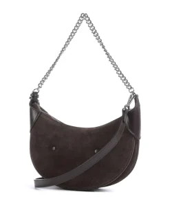 ID Collection Small Schultertasche aufgerautes Rindsleder dunkelbraun