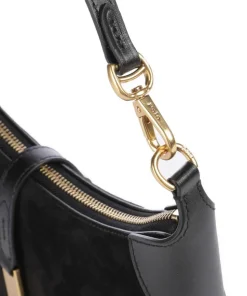 ID Collection Small Schultertasche aufgerautes Rindsleder schwarz