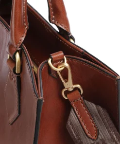 Ida Handtasche fein genarbtes Rindsleder braun