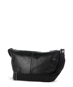 Igor Umhängetasche fein genarbtes Rindsleder schwarz