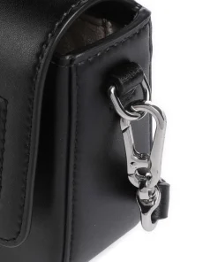 Ikon K Small Umhängetasche recyceltes Leder schwarz