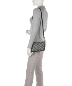 Ikon Umhängetasche Lederimitat schwarz