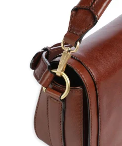 Ilaria Umhängetasche fein genarbtes Rindsleder braun