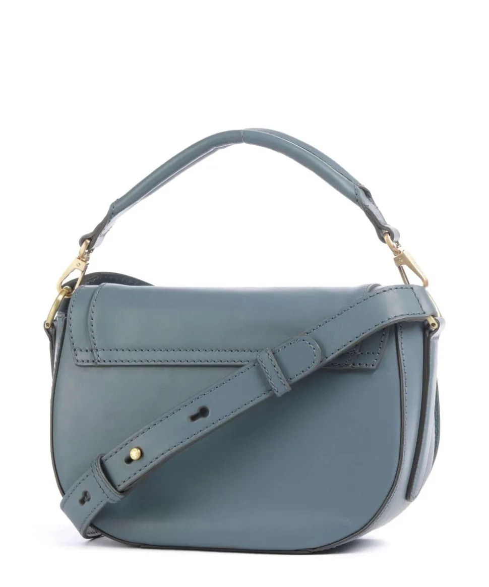 Ilaria Umhängetasche fein genarbtes Rindsleder blaugrau