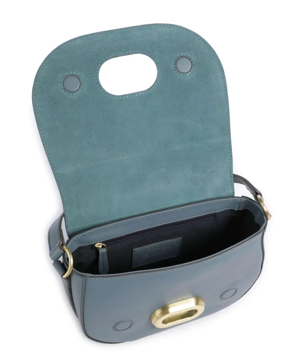 Ilaria Umhängetasche fein genarbtes Rindsleder blaugrau