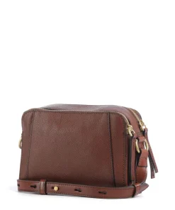 Ines Umhängetasche genarbtes Rindsleder dunkelbraun