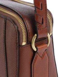 Ines Umhängetasche genarbtes Rindsleder dunkelbraun