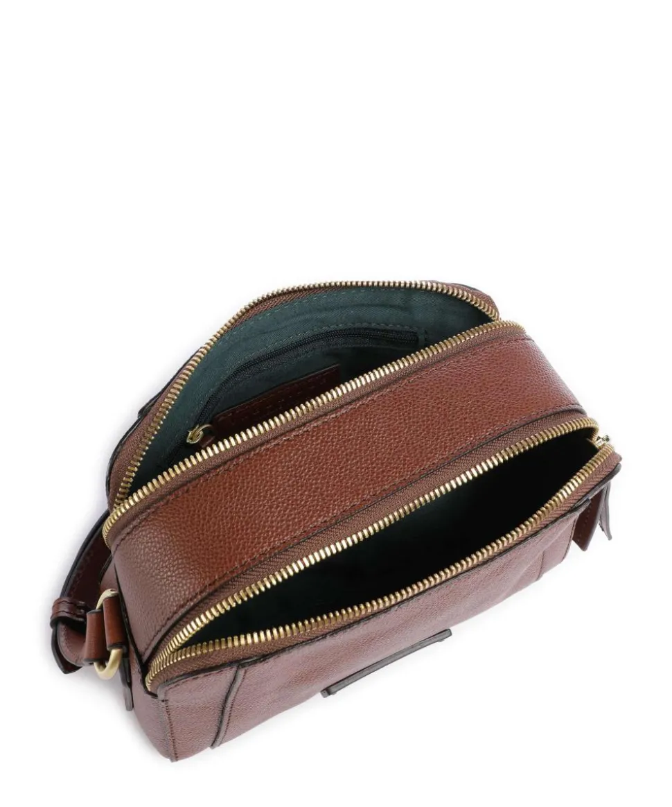 Ines Umhängetasche genarbtes Rindsleder dunkelbraun