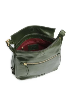 Ingrid Schultertasche fein genarbtes Rindsleder dunkelgrün