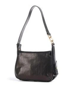 Ingrid Schultertasche fein genarbtes Rindsleder schwarz