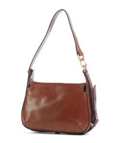 Ingrid Schultertasche fein genarbtes Rindsleder braun