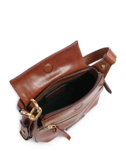 Ingrid Schultertasche fein genarbtes Rindsleder braun