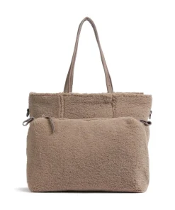 Inside Out Shopper genarbtes Leder taupe