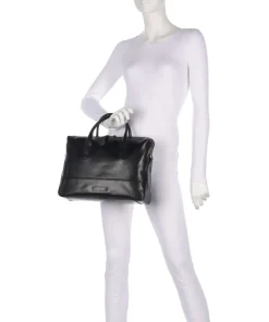 Iolanda Aktentasche 13″ fein genarbtes Rindsleder schwarz