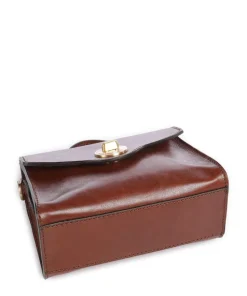Irene Umhängetasche fein genarbtes Rindsleder braun