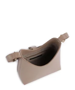 Iride Mini Schultertasche genarbtes Leder taupe