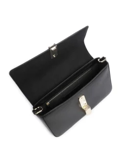 Iride S Umhängetasche genarbtes Leder schwarz