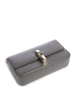 Iride S Umhängetasche genarbtes Leder dunkelgrau