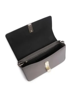 Iride S Umhängetasche genarbtes Leder dunkelgrau