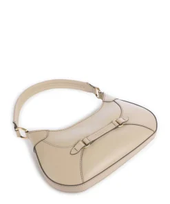 Isabella Schultertasche fein genarbtes Rindsleder beige