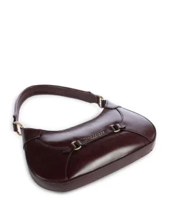 Isabella Schultertasche fein genarbtes Rindsleder dunkelrot