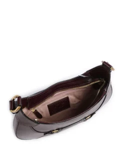 Isabella Schultertasche fein genarbtes Rindsleder dunkelrot