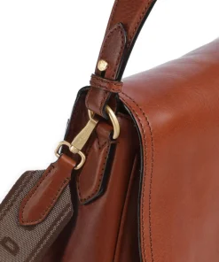 Isadora Schultertasche genarbtes Rindsleder braun