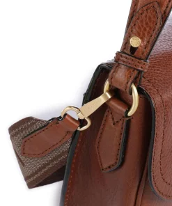 Isadora Schultertasche genarbtes Rindsleder braun