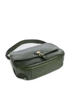 Isadora Schultertasche genarbtes Rindsleder khaki