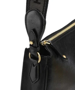 Isadora Umhängetasche genarbtes Rindsleder schwarz